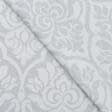Ткани портьерные ткани - Жаккард Давей вензель св. серый (Recycle)
