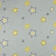 Ткани для детского постельного белья - Бязь набивная ГОЛД DW звезды желтые