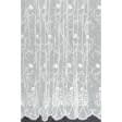 Тканини гардинні тканини - Тюль сітка вишивка Аурель біла з фестоном
