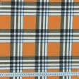 Тканини для декоративних подушок - Декоративна тканина Клітинка оранжево-коричнева