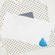 Тканини текстиль для кухні - Фартух Горох синій в комплекті з рушником та прихваткою