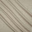 Ткани портьерные ткани - Портьерная  ткань Муту /MUTY-98 вензель  бежевая