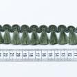 Тканини для декору - Бахрома пензлик Кіра блиск зелений 30 мм (25м)