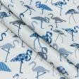 Ткани для римских штор - Декоративная ткань Фламинго мелкий синий