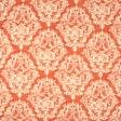 Ткани для римских штор - Декоративная ткань панама Алхамбре /ALHAMBRA вензель цвет св.золото фон терракот