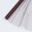 Ткани для блузок - Фатин блестящий темно-коричневый