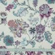 Ткани портьерные ткани - Декоративная ткань сатен ананда/ananda цветы фиолет