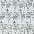 Тканини для декору - Декоративна тканина лонета Париж фон сірий