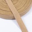 Ткани тесьма - Декоративная киперная лента елочка бежевая 20 мм