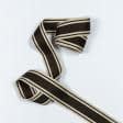 Тканини для дому - Тасьма дволицьова смуга Раяс коричневий, св.беж 48 мм (25м)