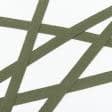 Тканини фурнітура для декора - Декоративна кіперна стрічка колір хакі 20 мм