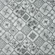 Тканини бавовняні сумішеві - Декоративна тканина лонета Деббі плитка сірий