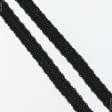 Ткани фурнитура для декора - Тесьма окантовочная Фиджи черная 25 мм