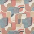 Ткани портьерные ткани - Декоративная ткань  Абстракция /YADIR  Digital Print  терракот