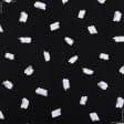 Тканини для блузок - Платтяна діагональ штрихи на чорному