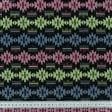Ткани для бескаркасных кресел - Гобелен Орнамент-99 фон черный,салат,св.розовый,св.синий