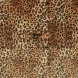 Ткани для перетяжки мебели - Декоративный велюр принт Леопард черный коричневый
