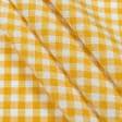 Ткани для банкетных и фуршетных юбок - Ткань скатертная пепита в клетку желто-горчичный