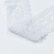 Тканини фурнітура для декора - Декоративне мереживо Ванда колір білий
