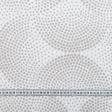 Ткани гардинные ткани - Тюль вуаль Горошки бежевые фон молочный с утяжелителем СТОК