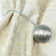 Ткани фурнитура для декора - Магнитный подхват Круг серебро d-45 мм на тросике