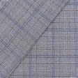 Тканини для піджаків - Костюмна Кабазон синьо-коричнева клітинка на сірому