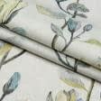 Тканини для римських штор - Декоративна тканина Магнолія колір бірюза, лайм