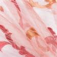 Тканини гардинні тканини - Тюль органза Ванесса гілки колір  бордовий