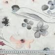 Ткани для постельного белья - Бязь набивная цветы акварель