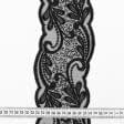 Тканини ритуальна тканина - Декоративне  мереживо Мелані  чорний  10.5 см