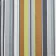Тканини всі тканини - Декоративна тканина Амбер смужка помаранчевий, оливка, сірий