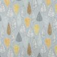 Ткани портьерные ткани - Декоративная ткань Листья / YADIR Digital Print серый