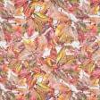 Ткани для декоративных подушек - Декоративная ткань Листья цвет терракот