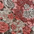 Ткани для дома - Гобелен Роза шэрон  красные