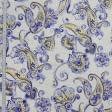 Ткани для дома - Декоратвиный нубук принт Восточные огурцы фиолет