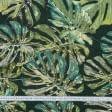 Тканини портьєрні тканини - Декоративна тканина Албус / ALBUS Монстера зелений