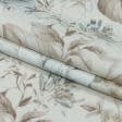 Ткани портьерные ткани - Декоративная ткань панама  Ней/ NEI  цветы беж,серый