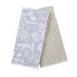 Ткани готовые изделия - Набор кухонных полотенец микрофибра 40х60 "паста" цвет светло серый