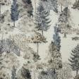 Ткани портьерные ткани - Декоративная ткань Акварель деревья серый