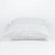Ткани для дома - Чехол  на подушку новогодний жаккард Зигзаг люрекс молочный 45х45см