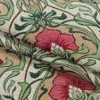 Ткани портьерные ткани - Декоративная ткань   лаутрес цветы фон молочный