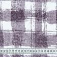 Ткани для скатертей - Полупанама ТКЧ набивная клетка лиловая
