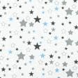 Ткани для детского постельного белья - Бязь набивная Голд  DW звезды голубые
