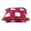 Тканини готові вироби - Чохол на подушку новорічний Серця фон червоний 45х45см (173558)