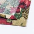 Тканини текстиль для кухні - Серветка Новорічна, Різдвянник фон ваніль 45х45см  (153672)