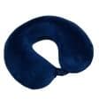 Ткани подушки - Подушка дорожняя велюровая рогалик мемори темно-синий 30х30