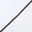 Тканини тасьма - Тасьма Бріджит вузька колір чорно-коричневий 8 мм