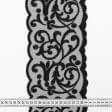 Ткани ритуальная ткань - Декоративное кружево Адриана черный 14.5 см