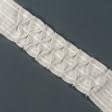 Ткани фурнитура для декора - Тесьма шторная Ромб мелкий матовая КС-1:2.5 100мм±0.5мм/100м