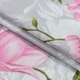Тканини для постільної білизни - Бязь набивна ГОЛД DW магнолія рожево-сірий